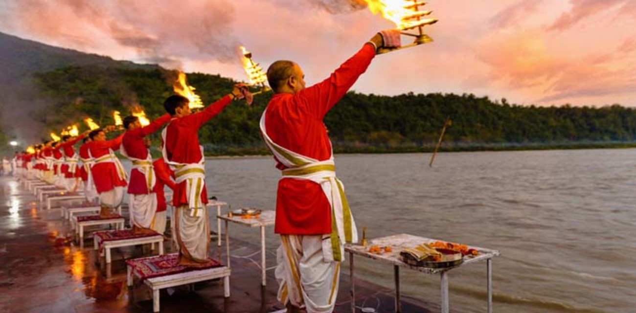 Ganga aarti at triveni ghat Rishikesh